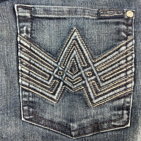 7 For All Mankind Jeans Women's 30 Blue Standard Button Fly A-Pocket Normcore - Picture 12 of 15